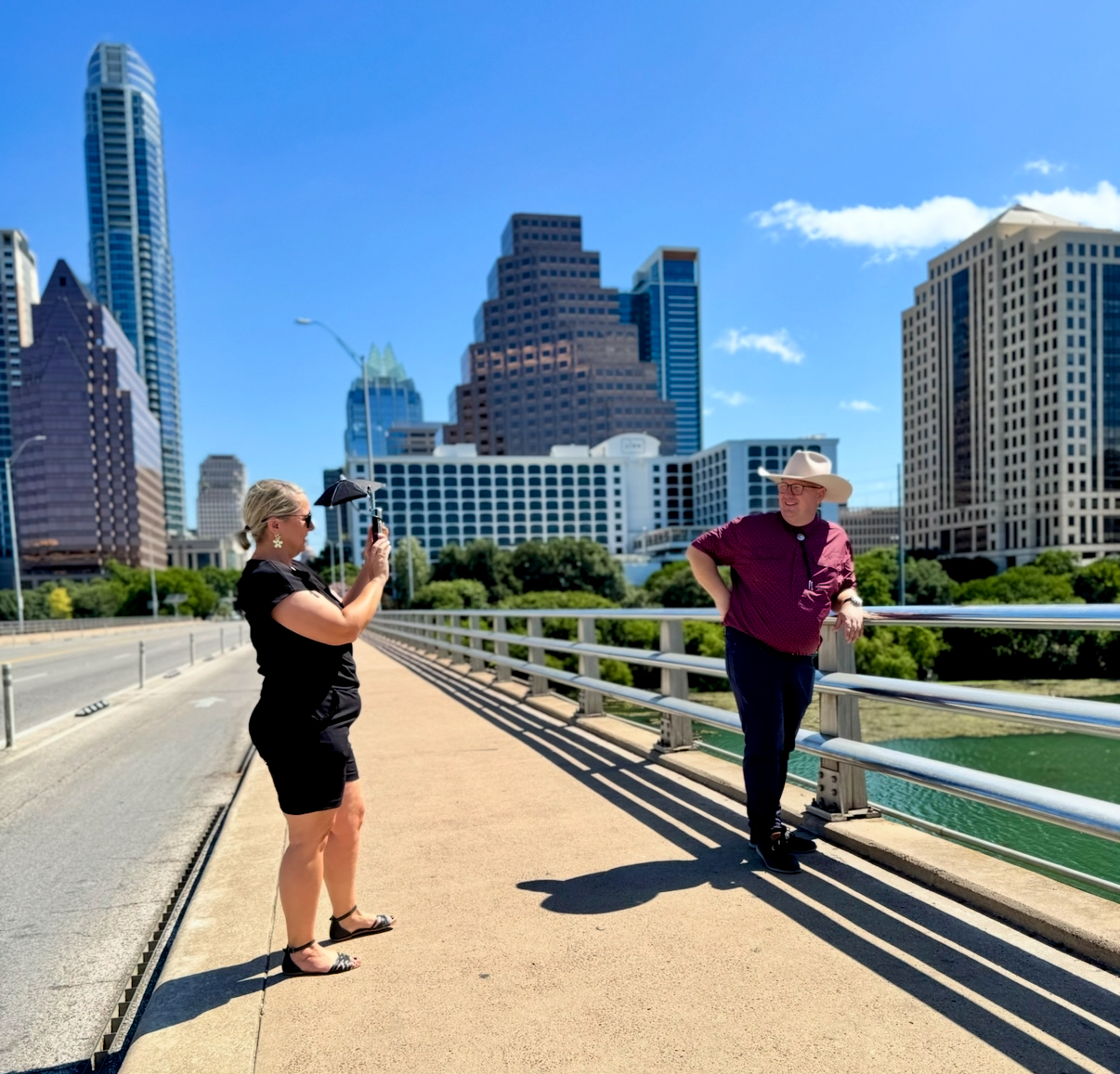 Behind the scenes during content production